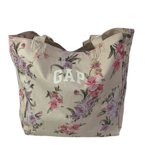 NWT GAP Love Shack Fancy Soft Canvas Cream Floral Tote Bag Sold Out Online